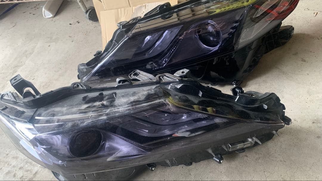 70カムリヘッドライト左右セット後期インナーブラック