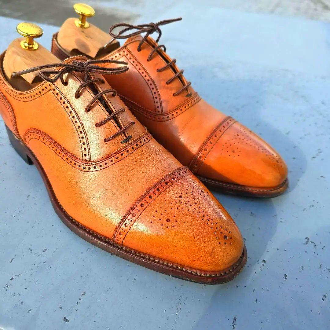 SCOTCH GRAIN ビジネスシューズ 25.5cm ブラウン セミブローグ