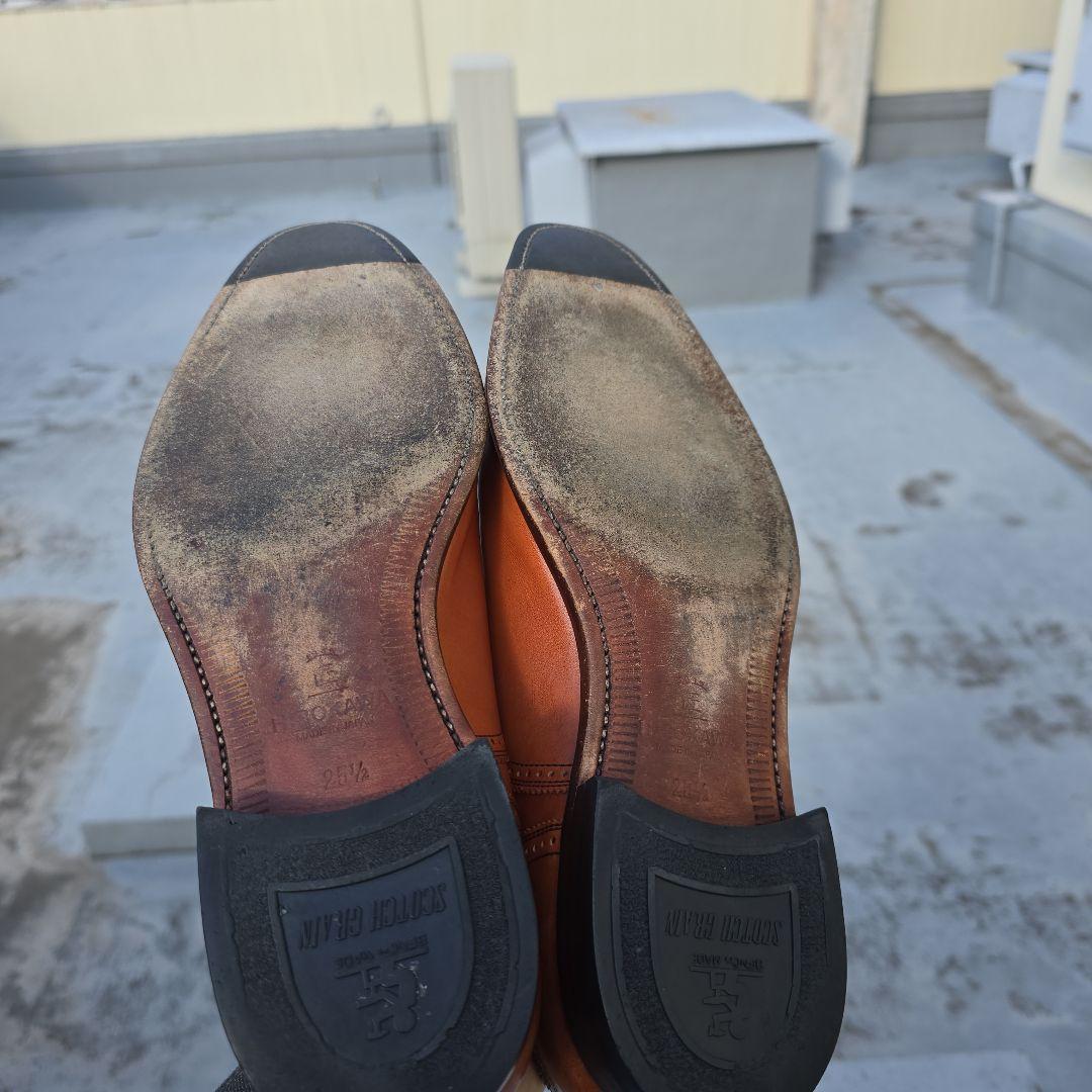 SCOTCH GRAIN ビジネスシューズ 25.5cm ブラウン セミブローグ