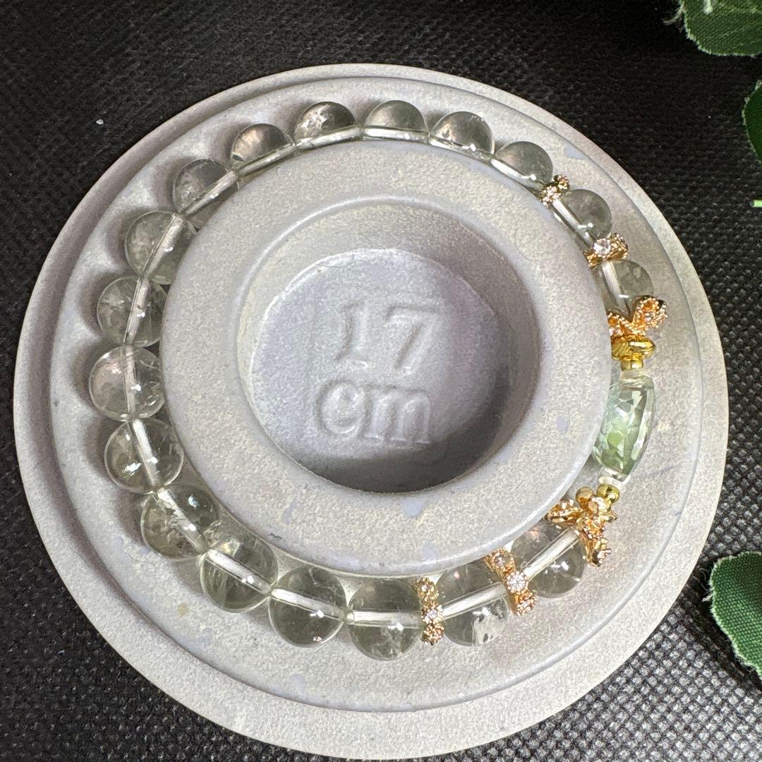 ＊るんるん＊【高品質】グリーン水晶宝石カット　ブレスレット