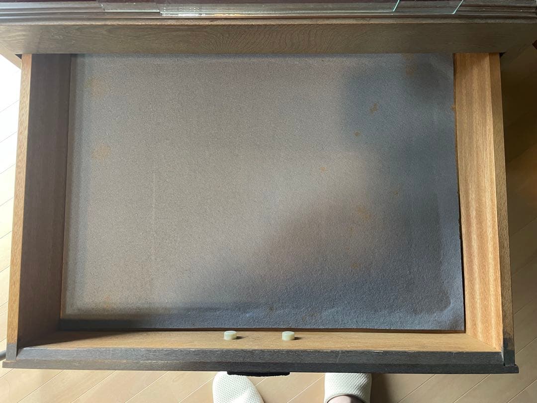 木製ディスプレイケース 5段 引き出し付き