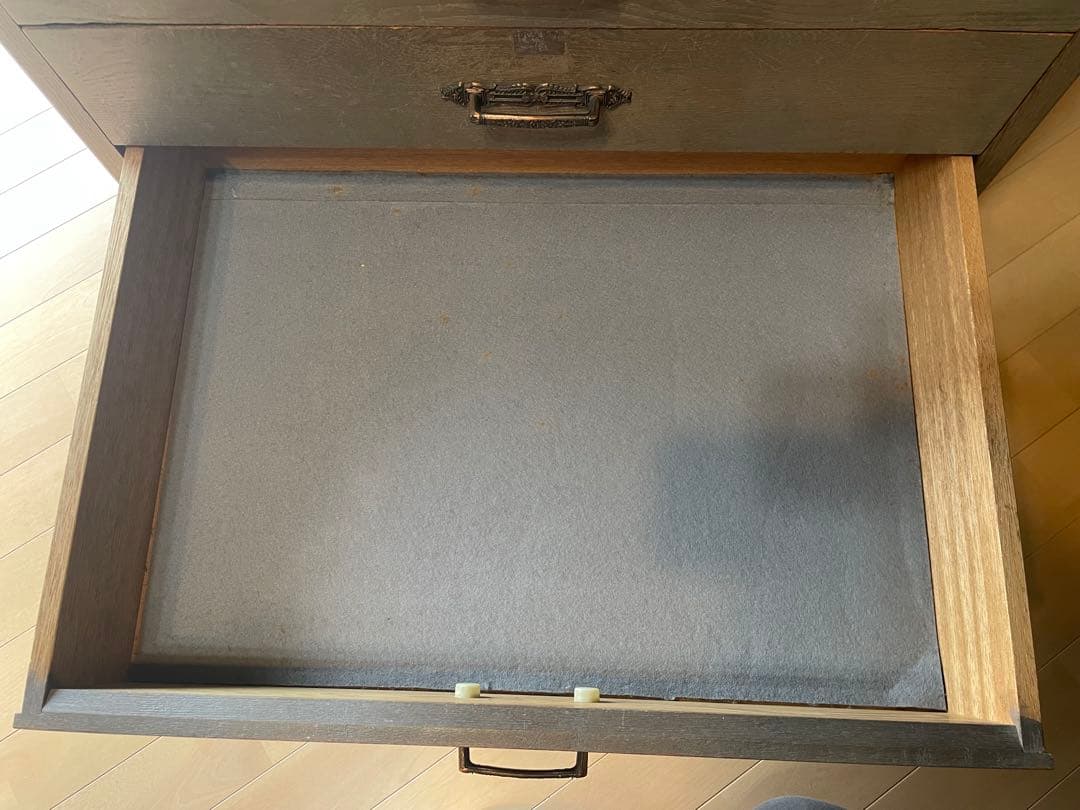 木製ディスプレイケース 5段 引き出し付き