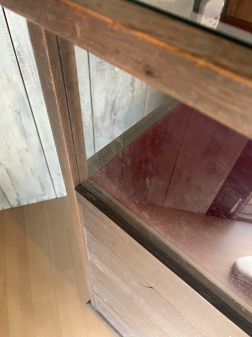 木製ディスプレイケース 5段 引き出し付き