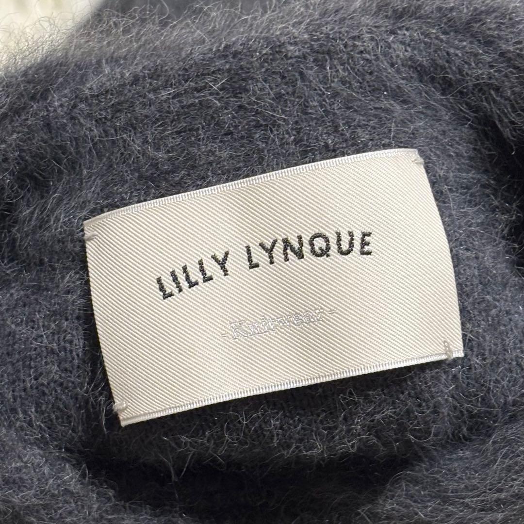 【新品同様】 リリーリン フォックス カシミヤ ニット コート 現行品 25AW