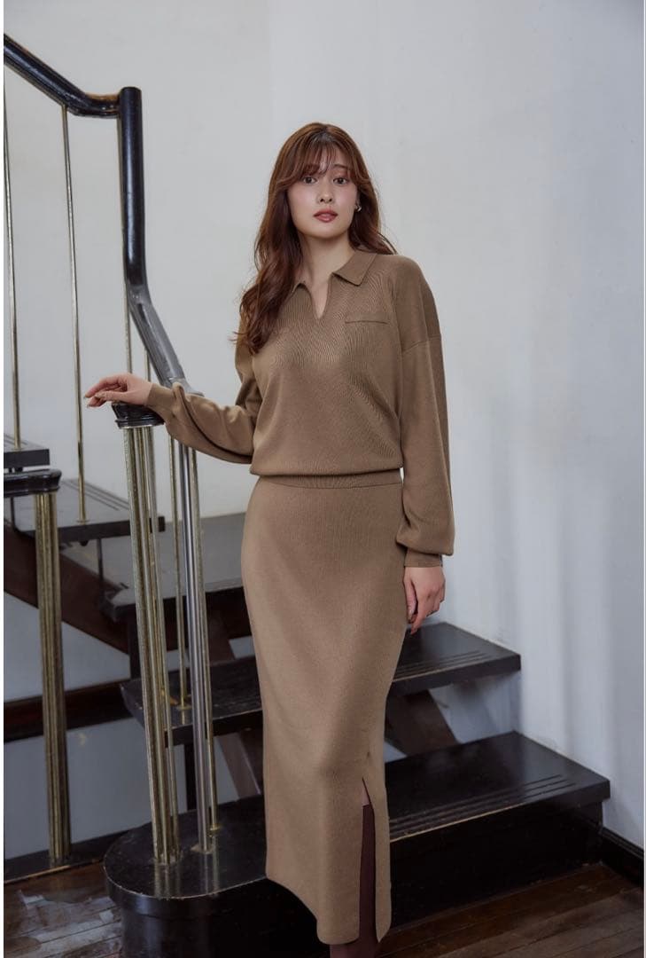 【新品】ハーリップトゥ Serene Collared Knit Dress