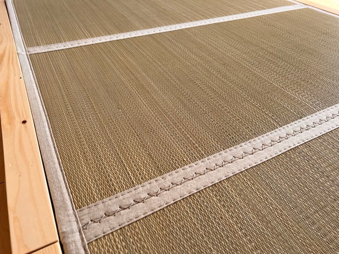 い草畳ベッド3段階高さ調整 単身サイズ ナチュラル 生成り(目積織) No.2