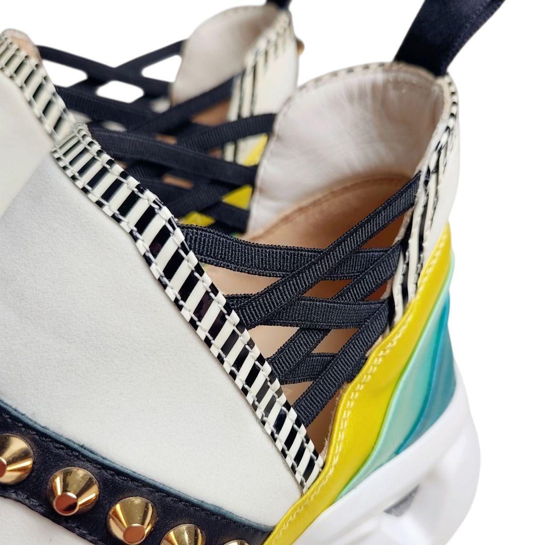 クリスチャンルブタン 123 RUN FLAT 厚底 ロックスタッズ スニーカー