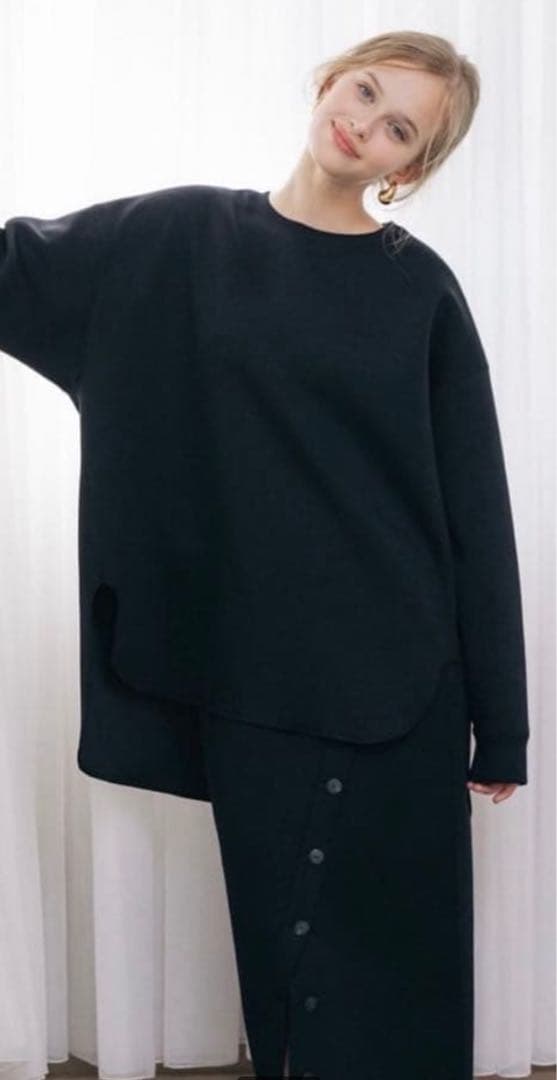 pois ポワ　marshmallow pullover ブラック