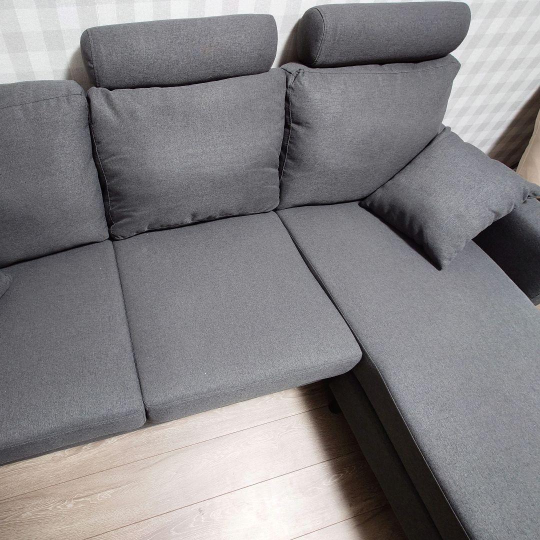 モダンデコ ３人掛け カウチソファ L字型