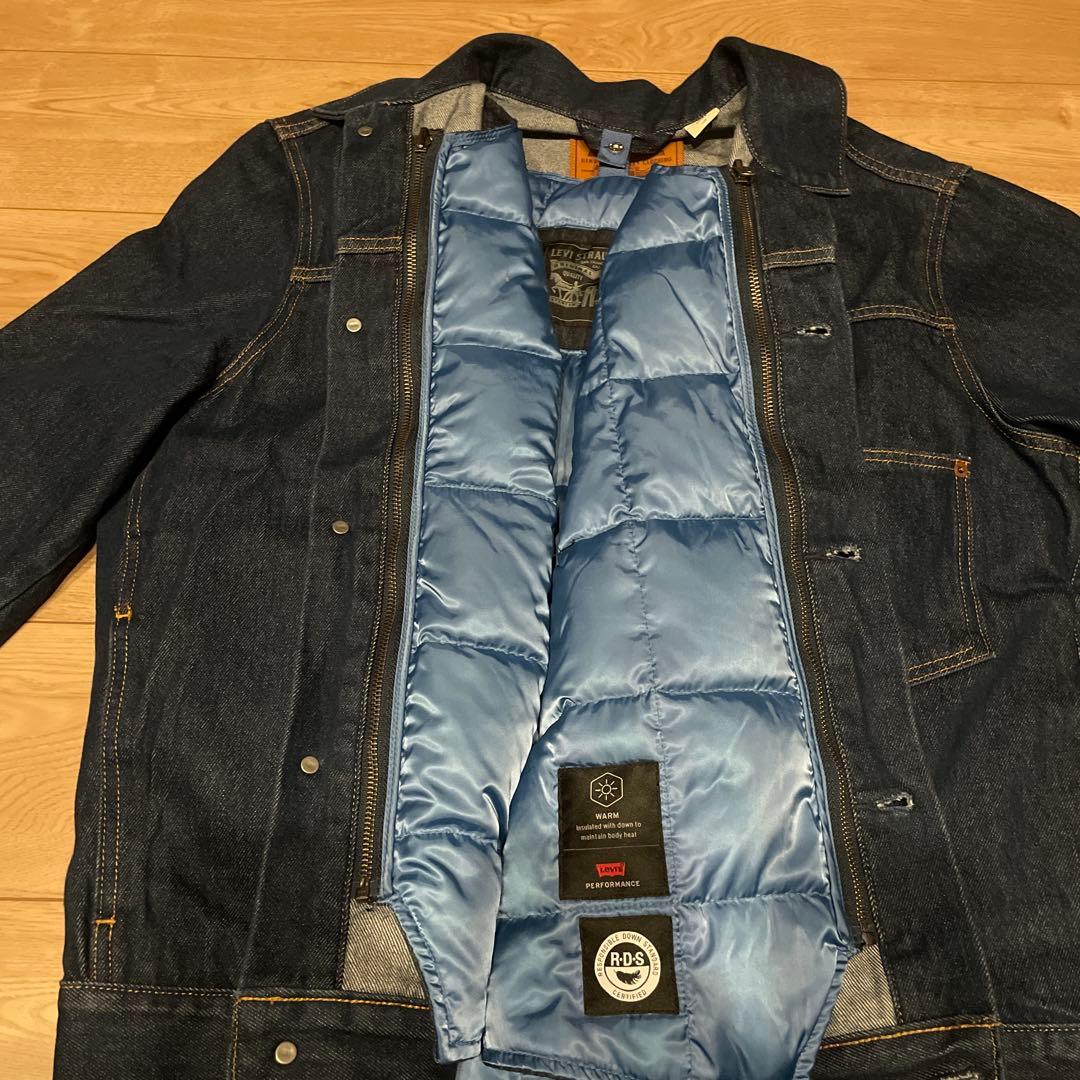Levi's ダークブルー デニムジャケット　ダウンベスト付き