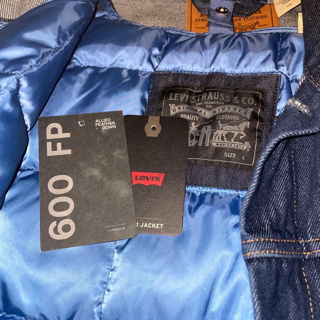 Levi's ダークブルー デニムジャケット　ダウンベスト付き