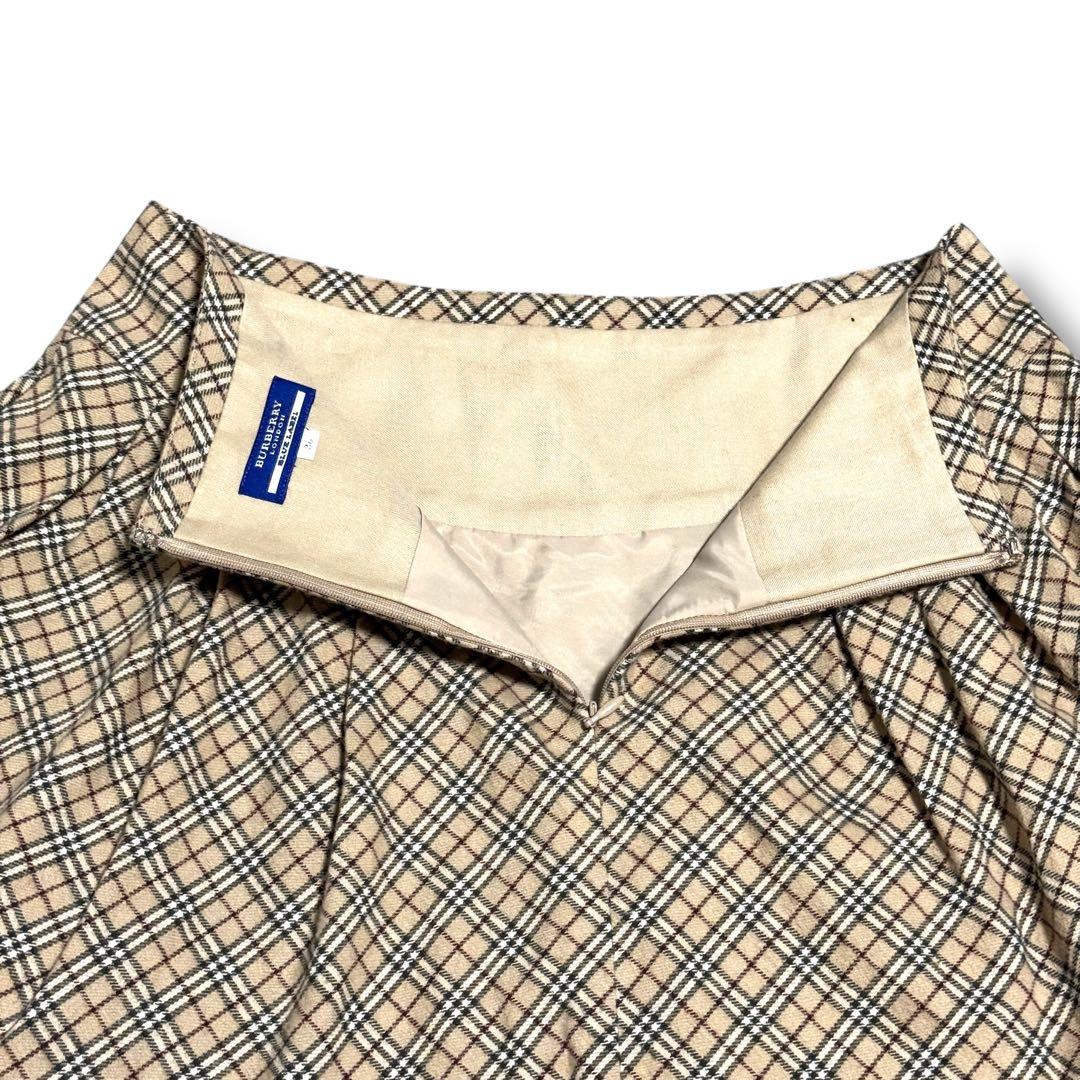 希少✨バーバリーブルーレーベル ミニスカート フレア プリーツ ベージュ S