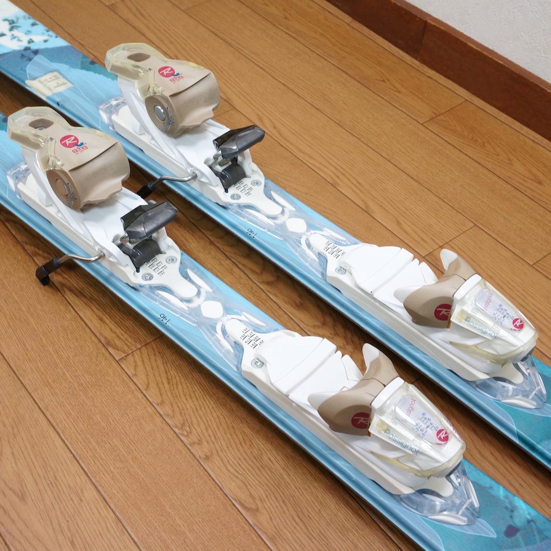 メンテ済 146cm 靴25～25.5cm ROSSIGNOL スキーセット