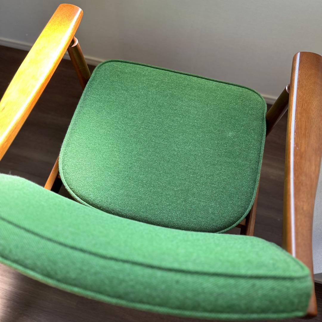 カリモク60 Dチェア【美品】タープグリーン