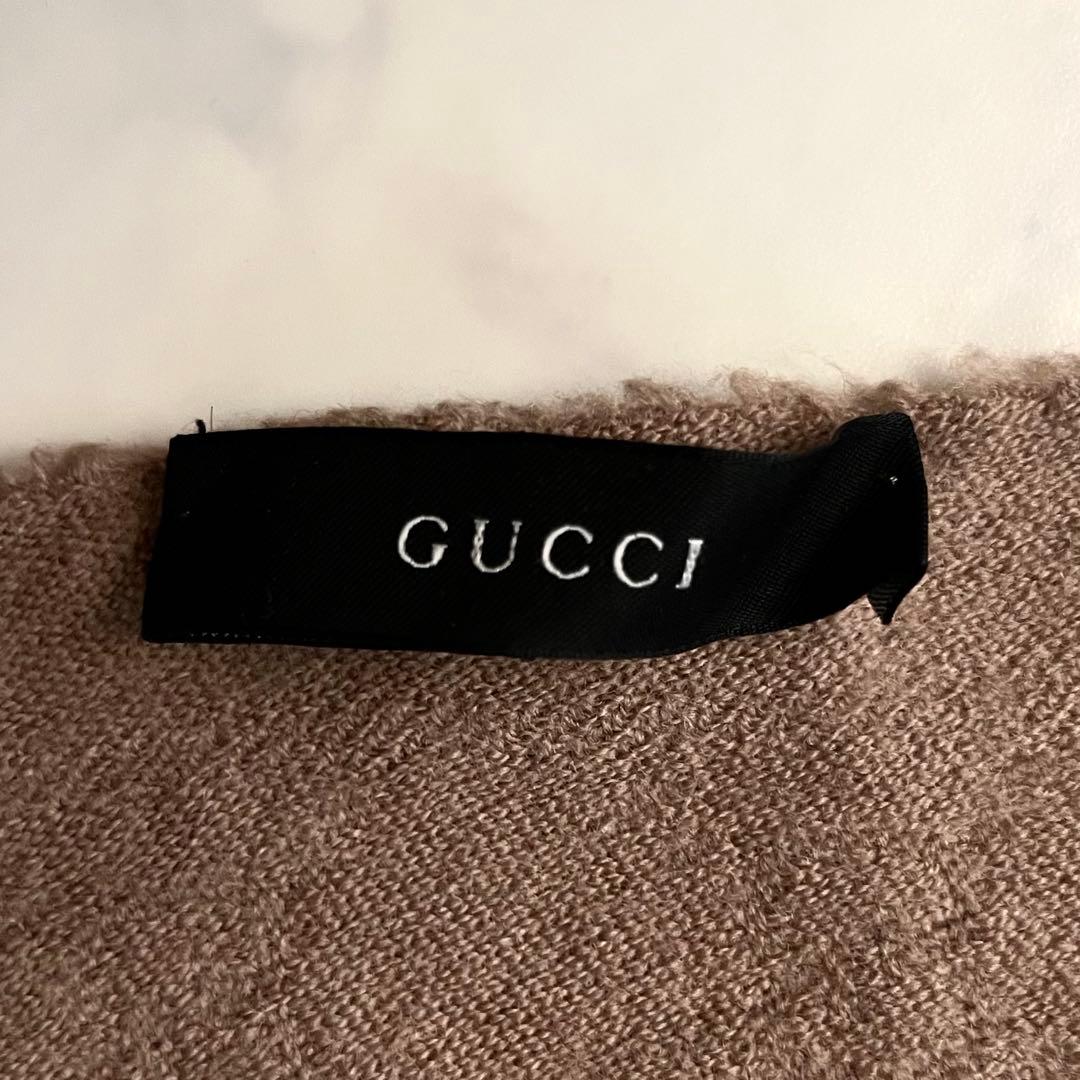 GUCCI トムフォード期 GG柄 ストール マフラー ブラウン ウール
