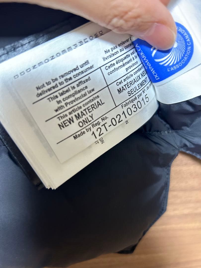   ダウンベスト XS/TP 黒