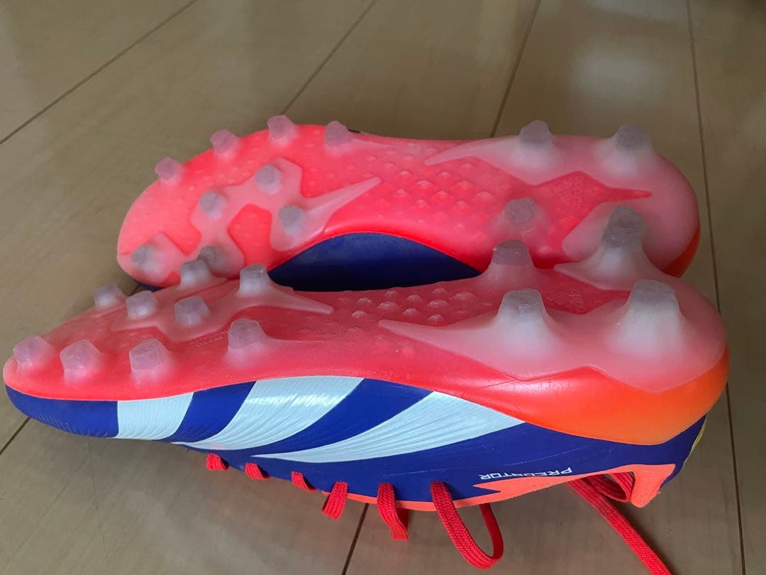 アディダスサッカースパイクシューズプレデターエリートHG AGブルーオレンジ27