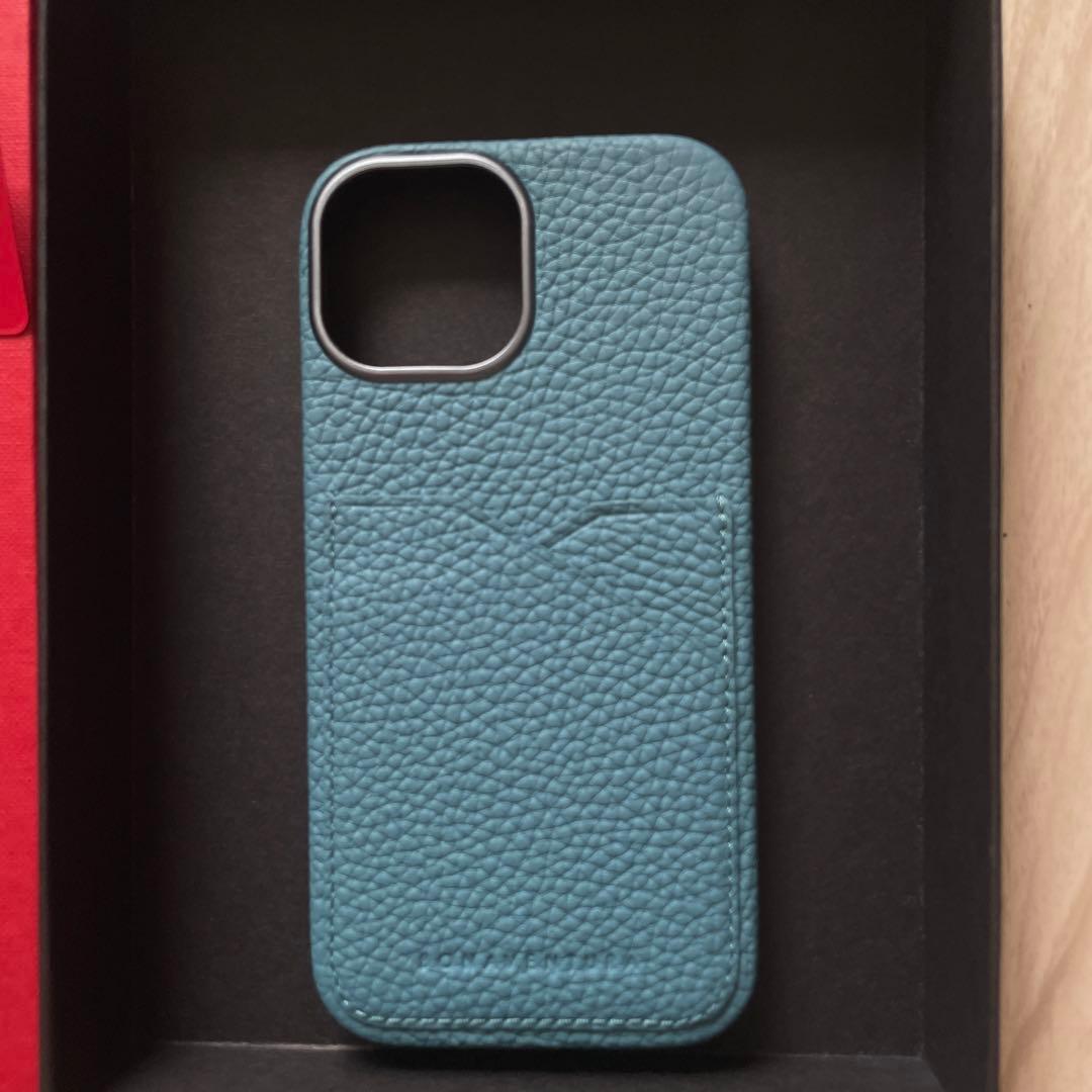 【未使用】BONAVENTURA レザー iPhoneケース アトールブルー