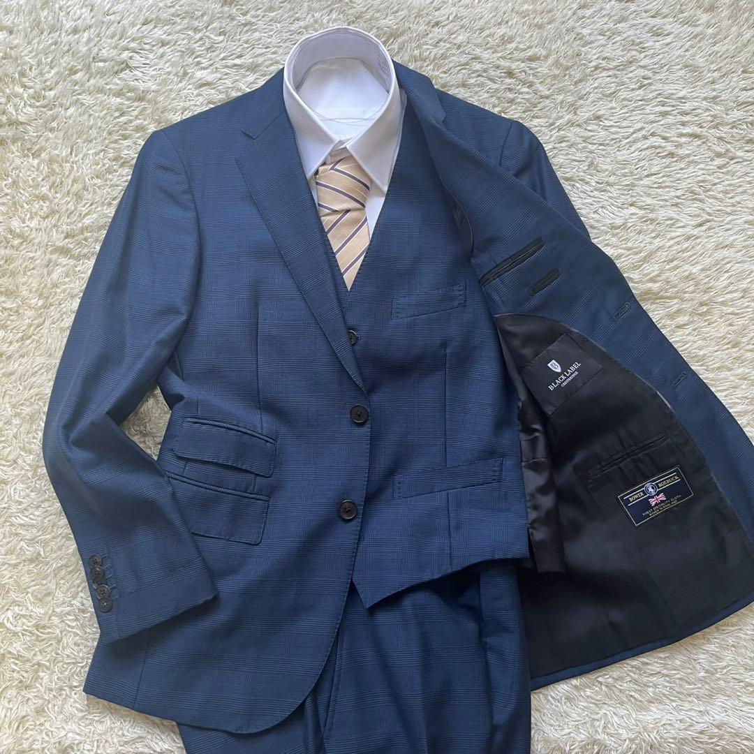 希少 ブラックレーベルクレストブリッジ スリーピース スーツ ネイビー S〜M位
