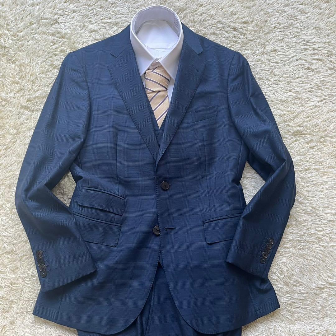 希少 ブラックレーベルクレストブリッジ スリーピース スーツ ネイビー S〜M位