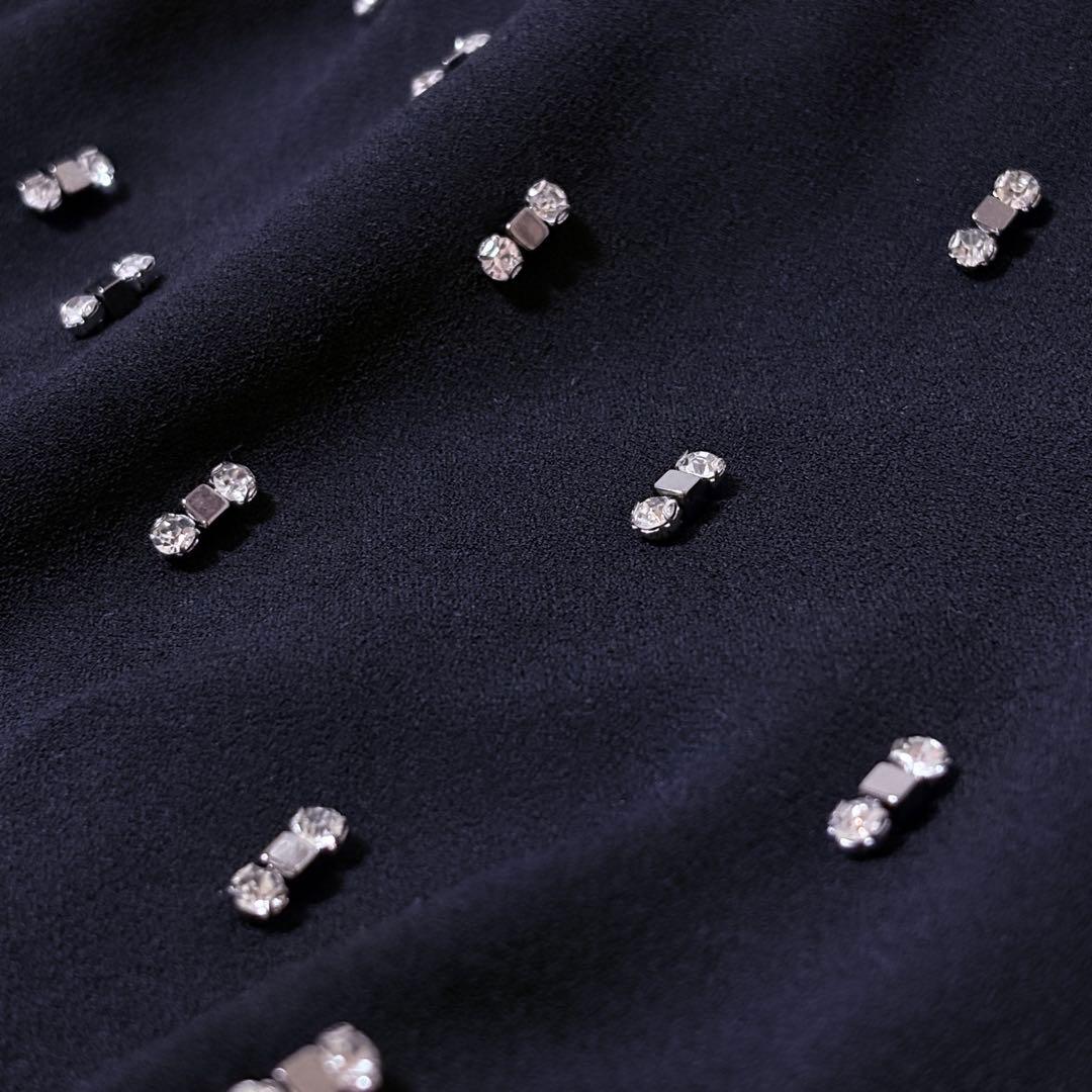 美品◆Diagramダイアグラム　刺繍ワイドサロペット　ブラック　オールインワン