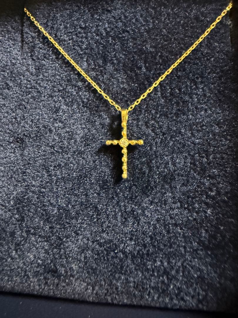 AHKAH アーカー ダイヤ クロスネックレス K18