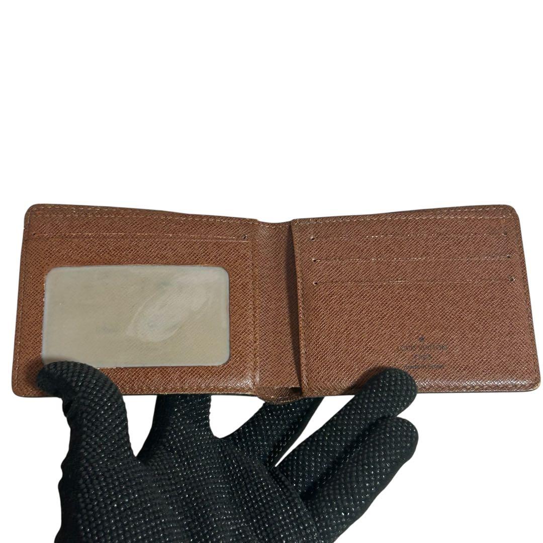 外側美品　ルイヴィトン　ポルトビエ・9カルト　クレディ　モノグラム　二つ折り