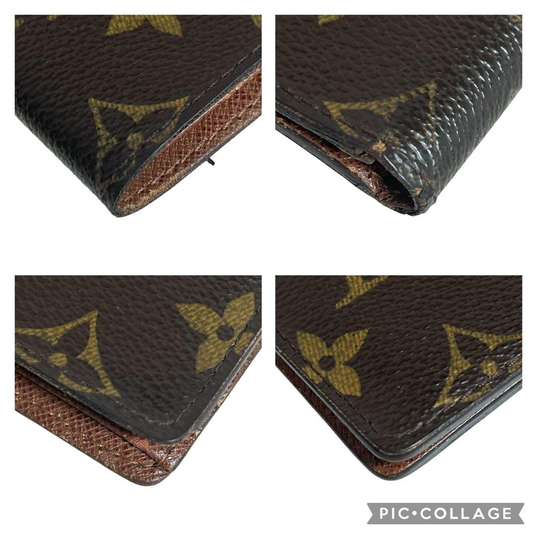 外側美品　ルイヴィトン　ポルトビエ・9カルト　クレディ　モノグラム　二つ折り