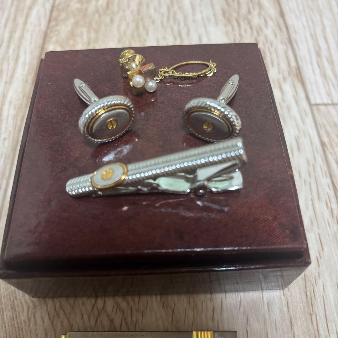 dunhillとDiorカフスボタンとネクタイピンセット