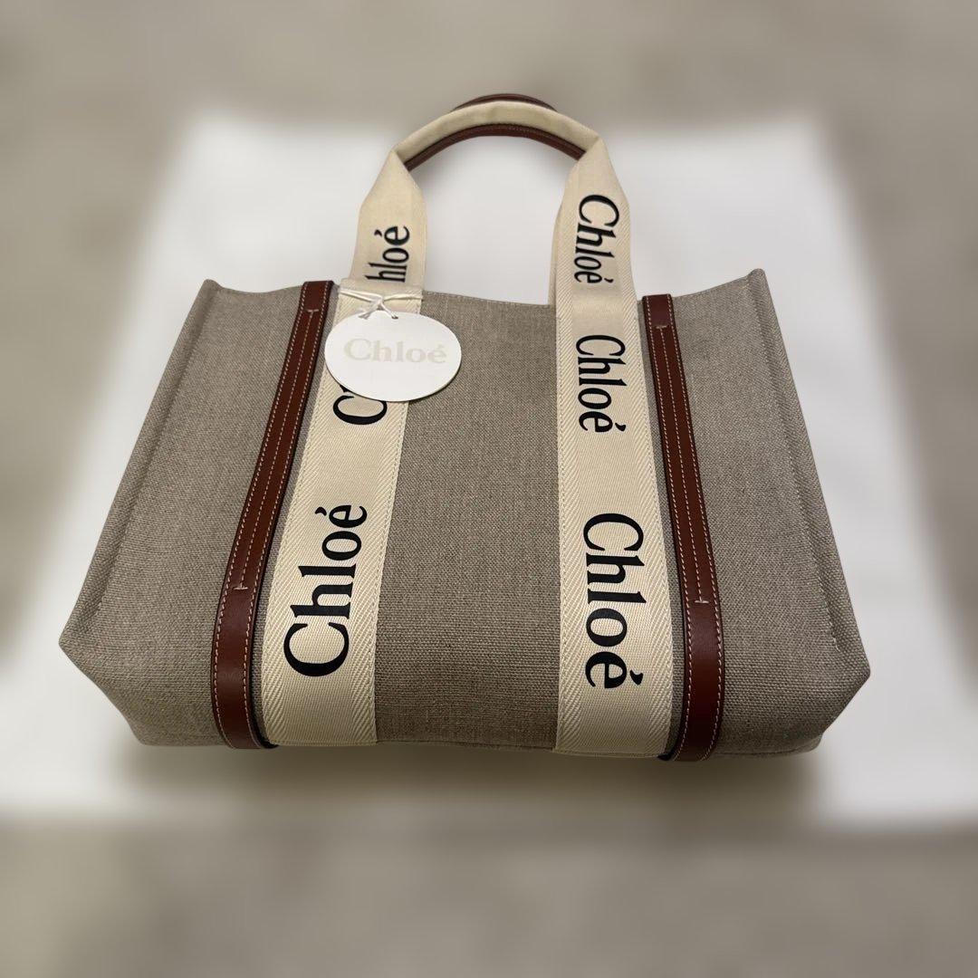 Chloe トートバッグ WOODY ブラウン CHC22AS383I2690U