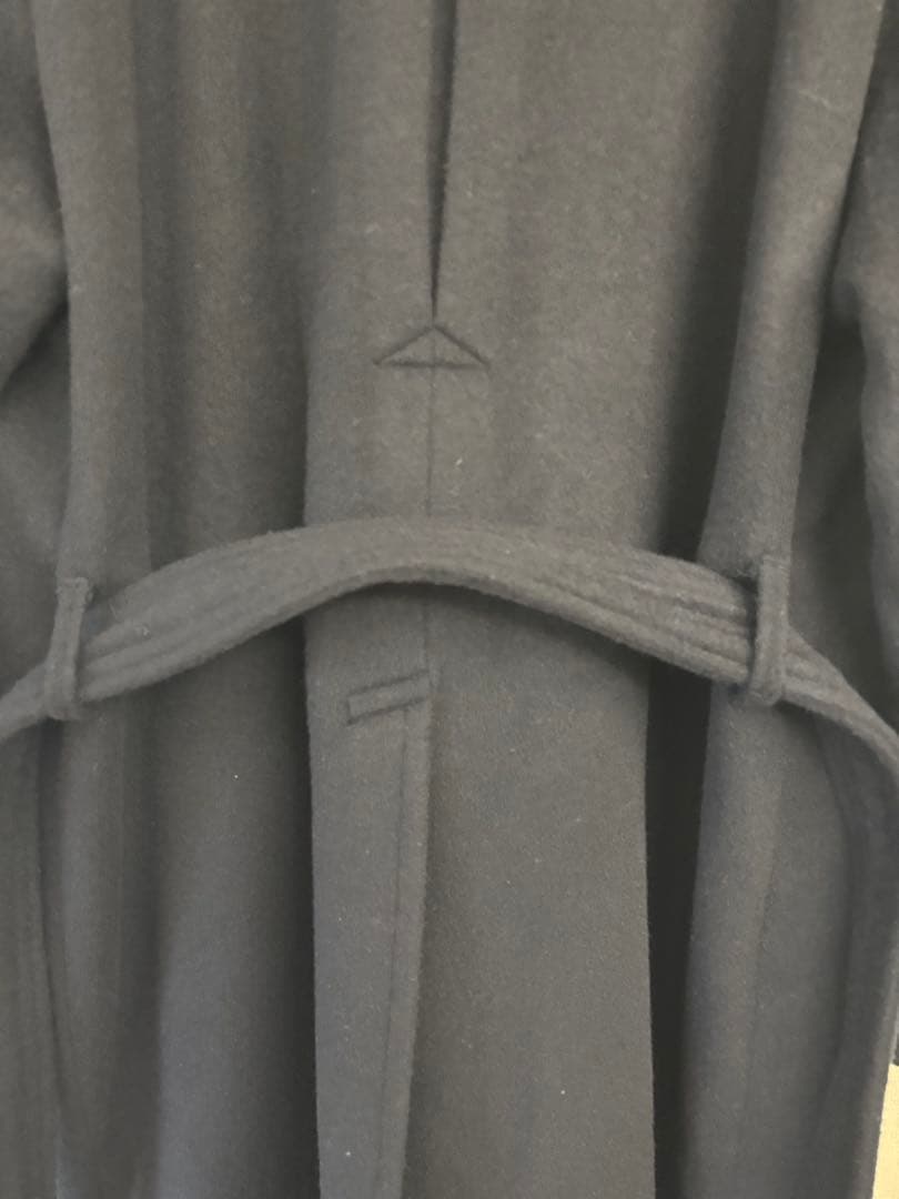 美品　blurhms ブラームス　ウールカシミヤ ロングコートネイビー サイズ4