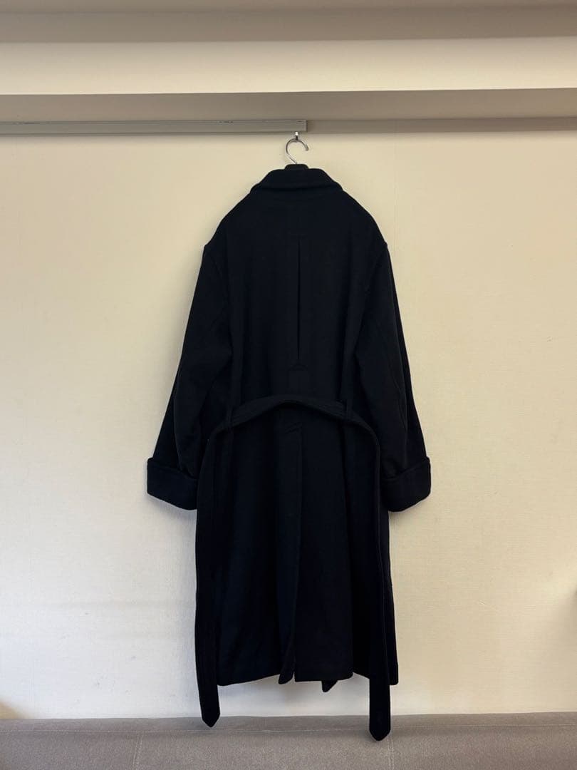 美品　blurhms ブラームス　ウールカシミヤ ロングコートネイビー サイズ4