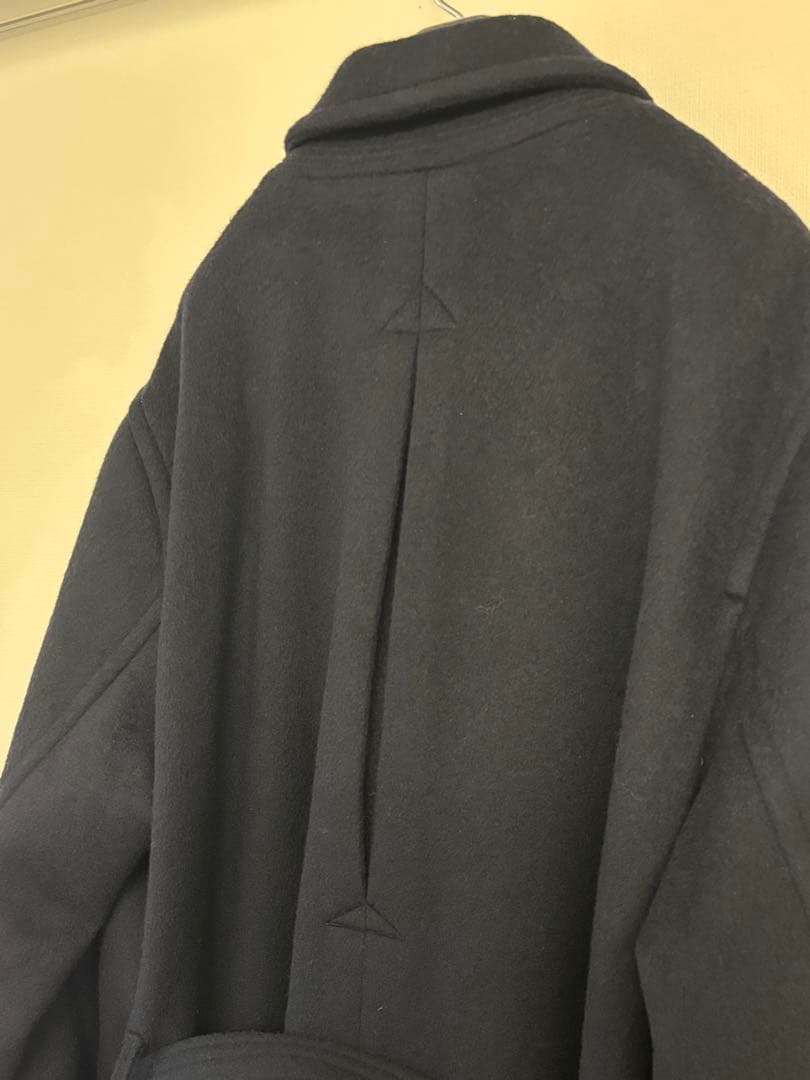 美品　blurhms ブラームス　ウールカシミヤ ロングコートネイビー サイズ4