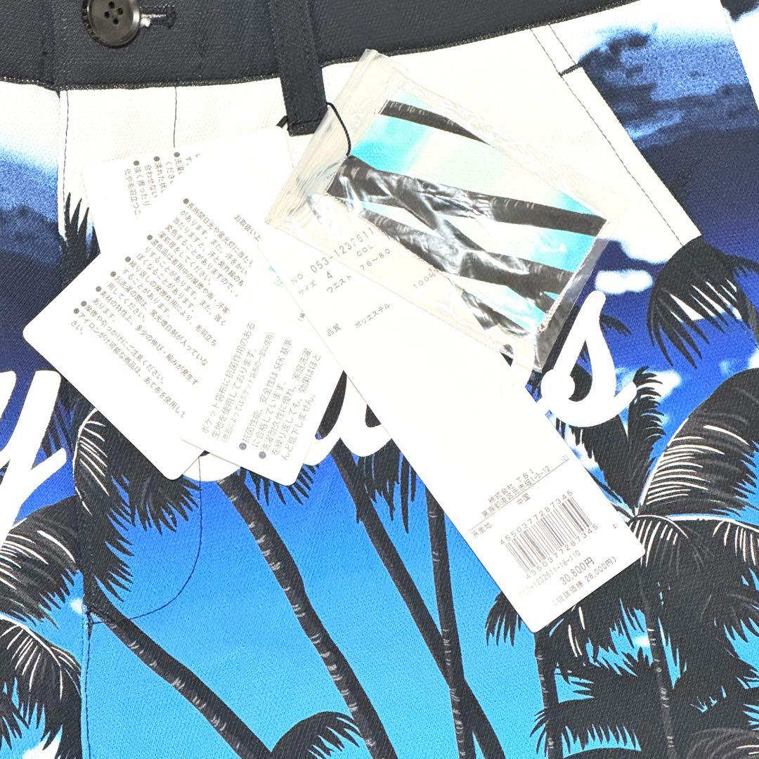 新品タグ付 パーリーゲイツ ゴルフパンツ 南国パーム柄 夏映え人気デザイン　4