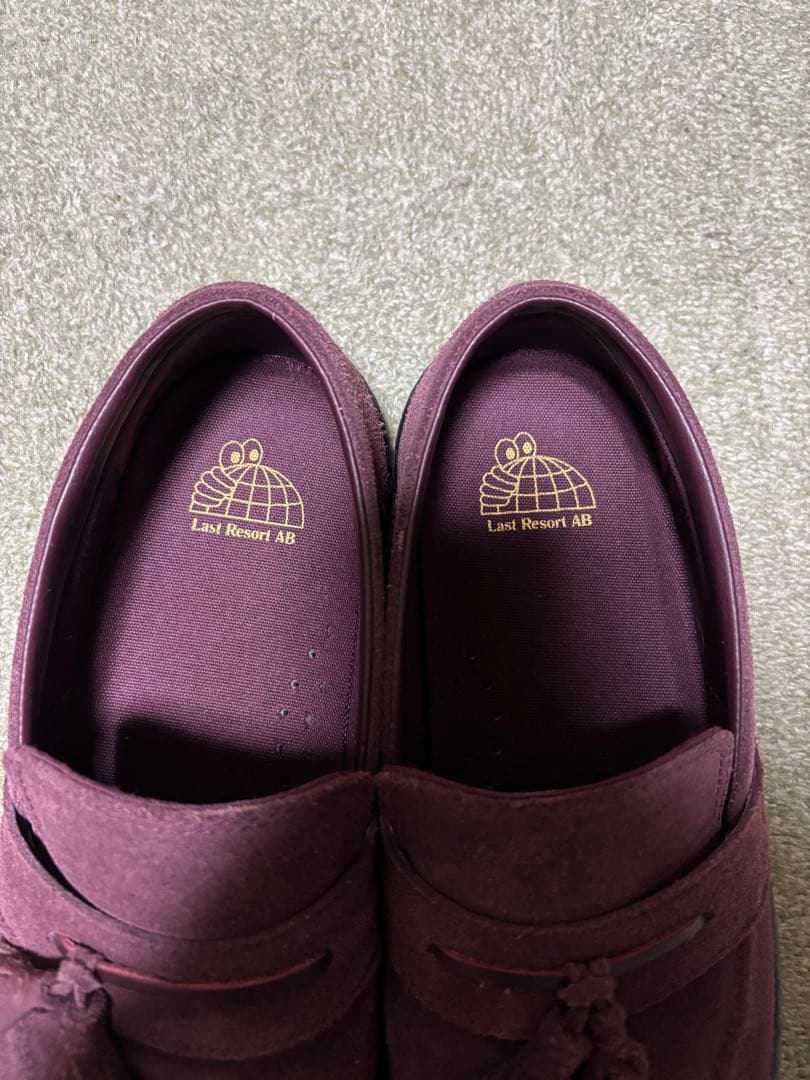 Last Resort AB バーガンディ タッセルローファー