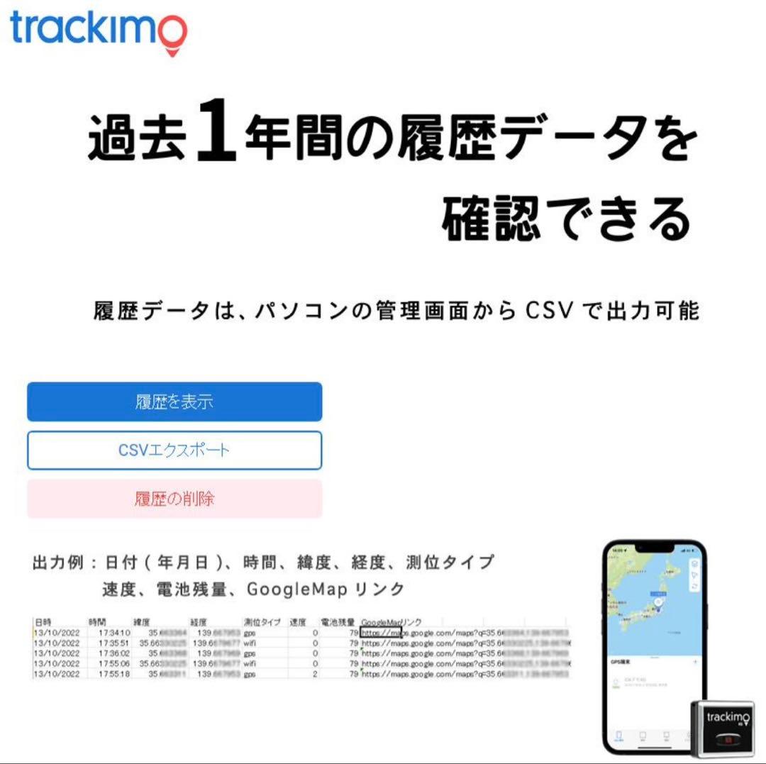 GPS発信機 Trackimo トラッキモ TRKM010W 4Gモデル