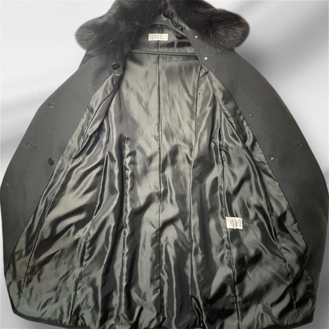 美品 カシミヤ100 フォックスファー 2way ダブル ロング ベルト