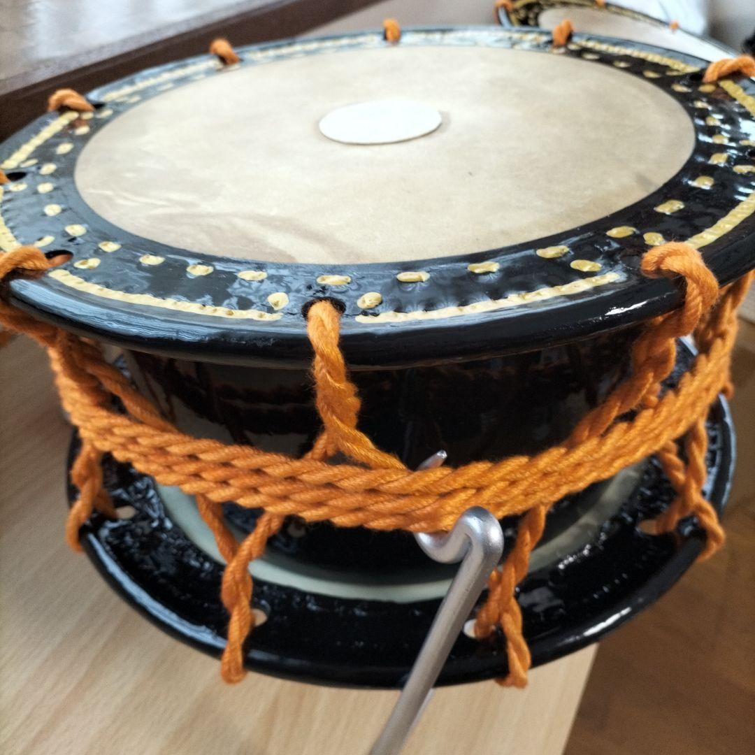 締太鼓　テレン台　バチ2本付　中古良品