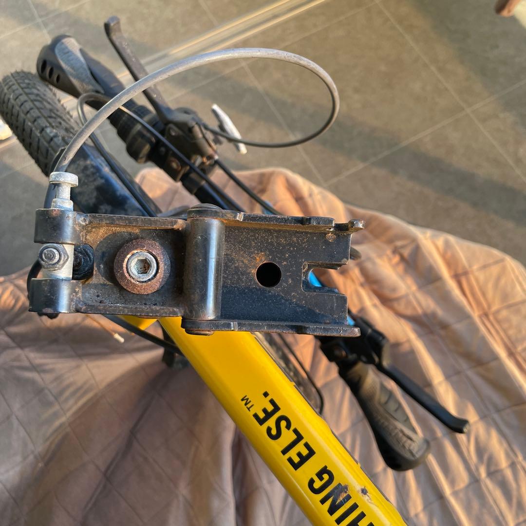 【ジャンク品】ハマー　折りたたみ自転車　イエロー　黄色