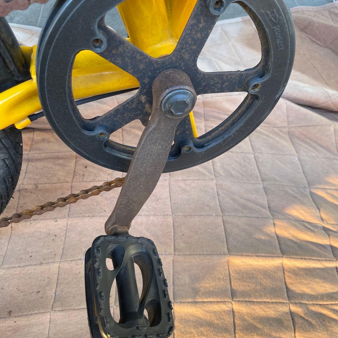 【ジャンク品】ハマー　折りたたみ自転車　イエロー　黄色