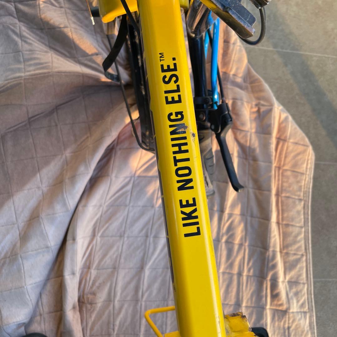 【ジャンク品】ハマー　折りたたみ自転車　イエロー　黄色