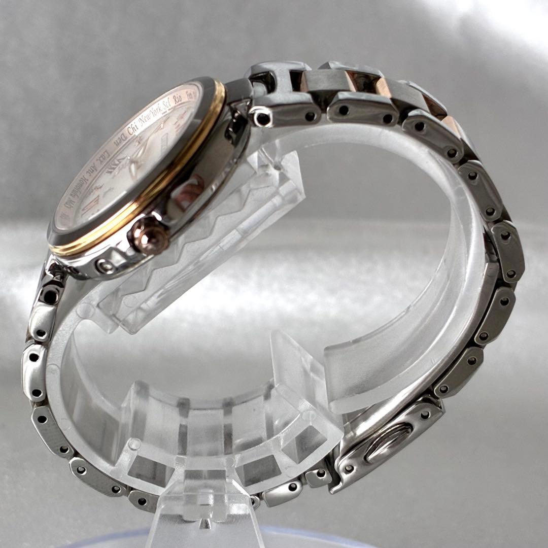 【美品】CITIZEN xC シチズン クロスシー 電波ソーラーレディース腕時計