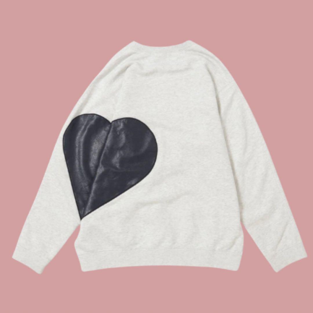 【新品タグ付き】完売カラー NKNIT ハートパターンスウェット