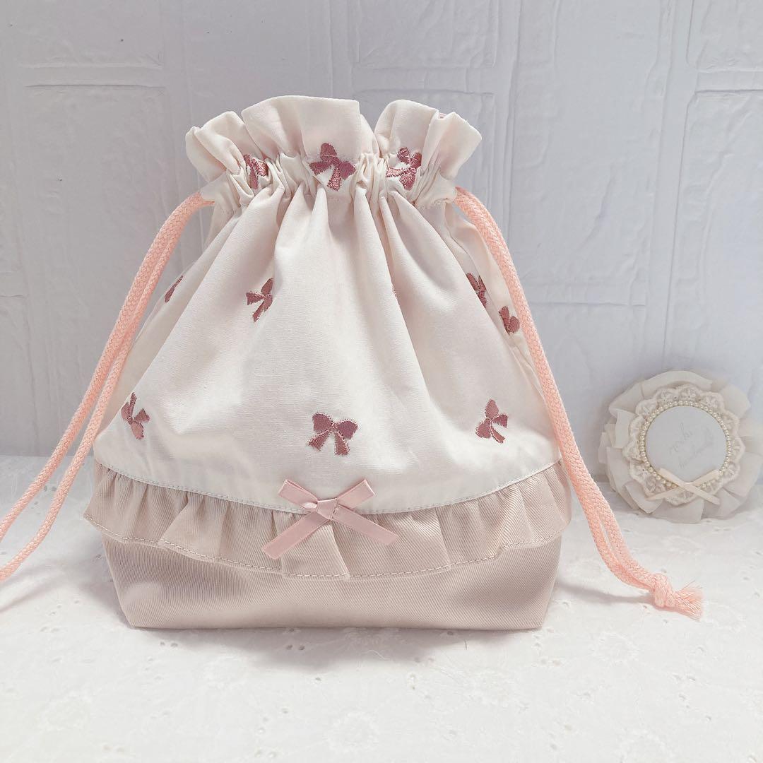 airarich　ヌビ　ハートキルト　レッスンバッグ　給食袋