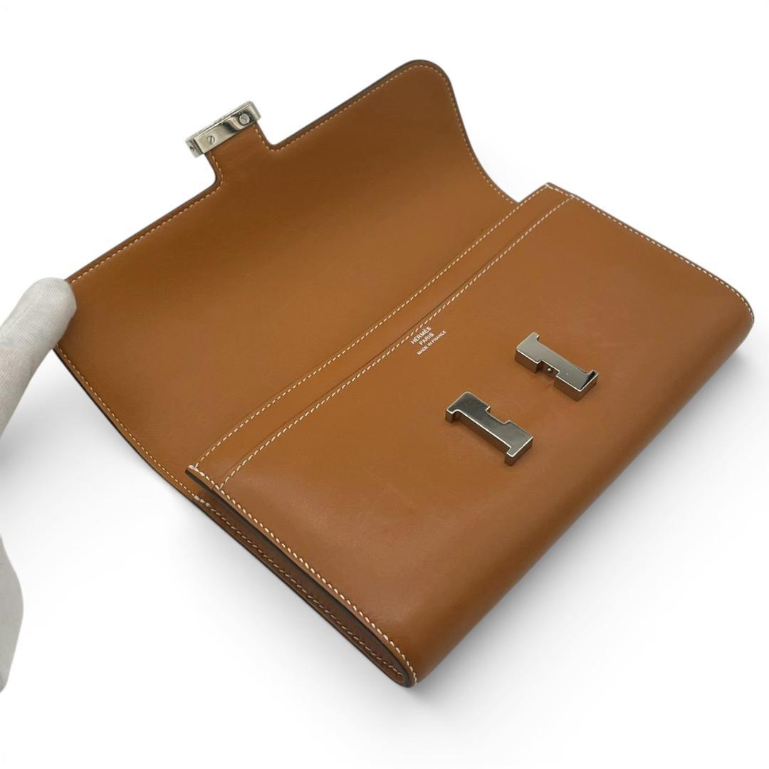 【新品同様】エルメス ボックスカーフ コンスタンスロング 二つ折り長財布