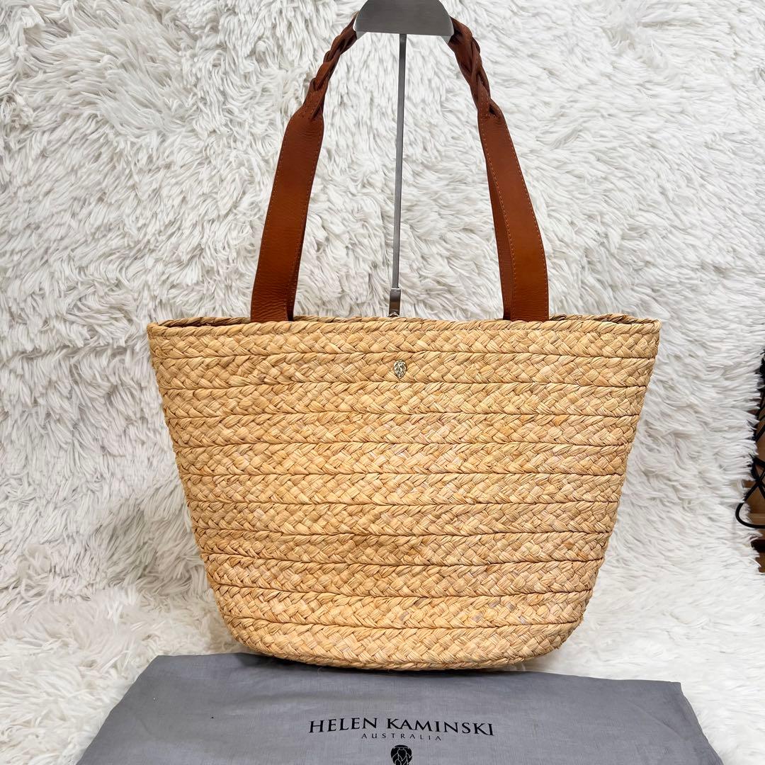 美品！HELEN KAMINSKI かごバッグ 大容量 ベージュ