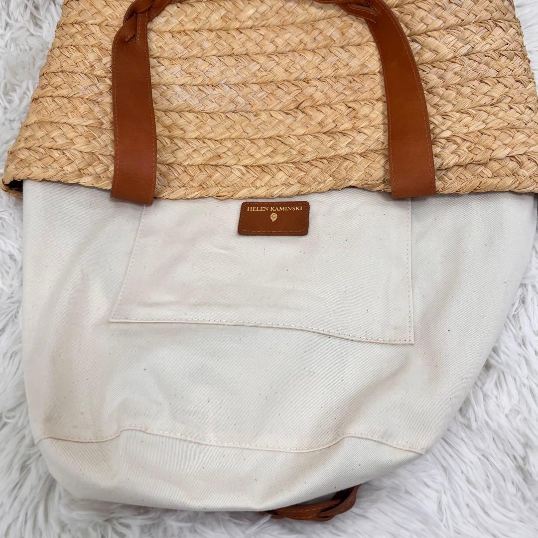 美品！HELEN KAMINSKI かごバッグ 大容量 ベージュ