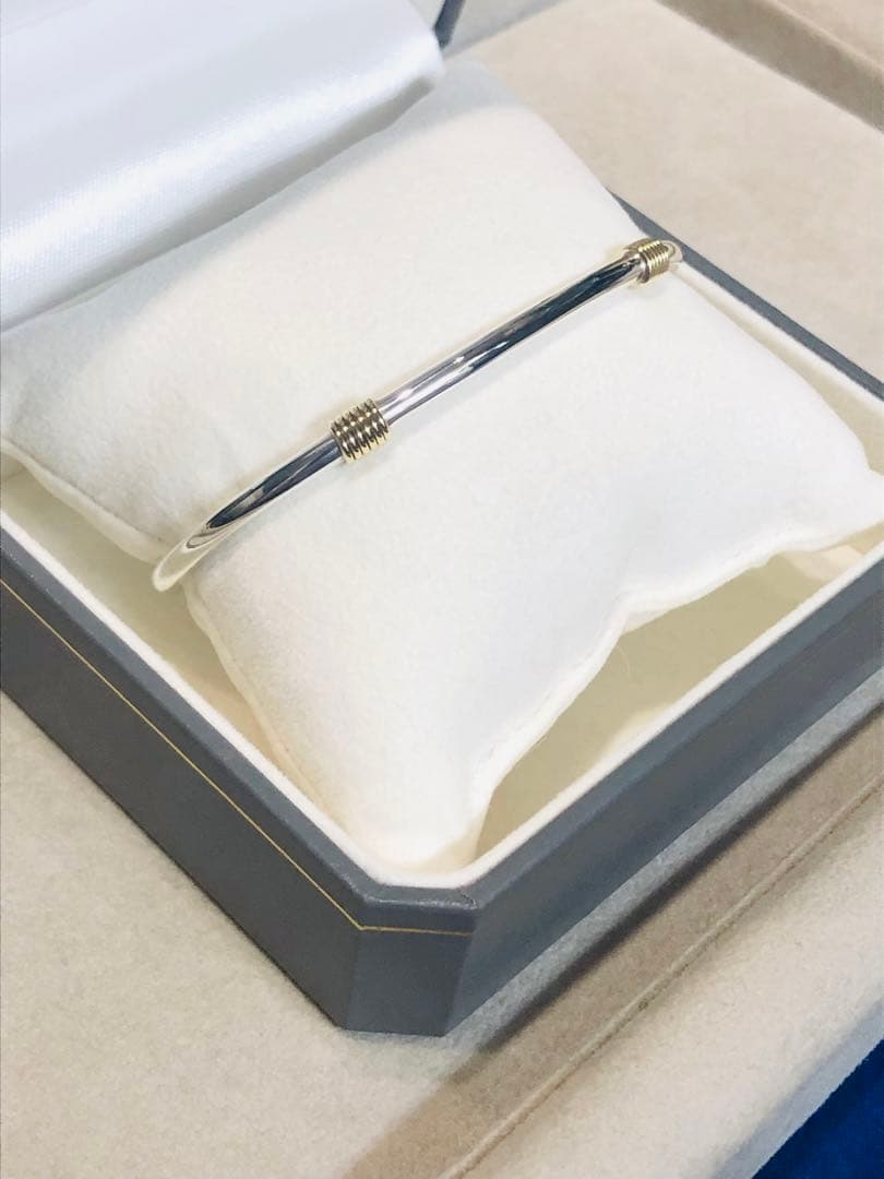 Tiffany & Co. ティファニー シルバー925 K18 YGバングル