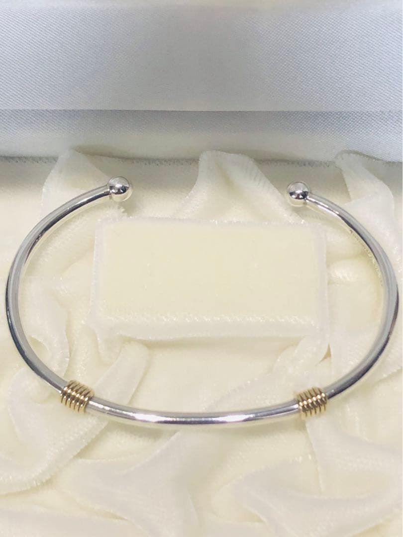 Tiffany & Co. ティファニー シルバー925 K18 YGバングル