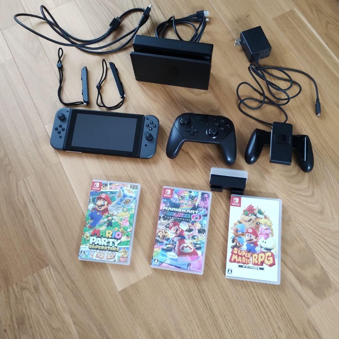 Nintendo Switch 本体 + ゲームソフト3本 + プロコントローラ